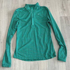 Nike Dri-fit Running Striped 1/4 Zip Pullover